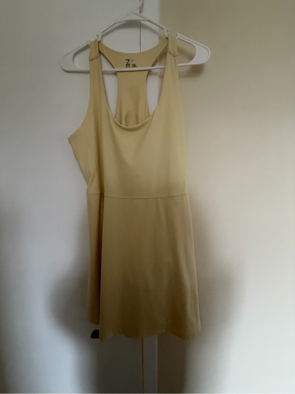 Zella Light Yellow Racerback Active Dress